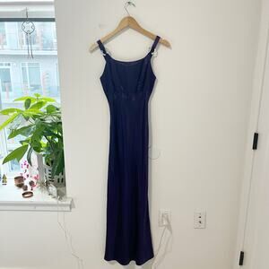 L.A. Glow Vintage Purple Slinky Midi Dress Size XS